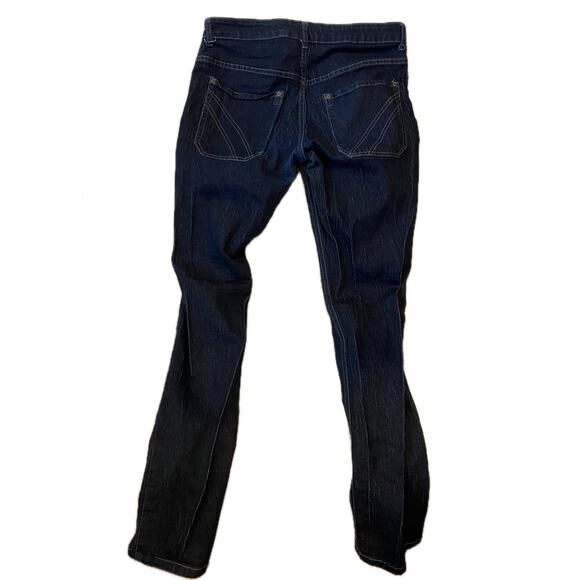 Cotton Polyester Blend Slim Blue Jeans Mens 34x32 - Picture 2 of 3